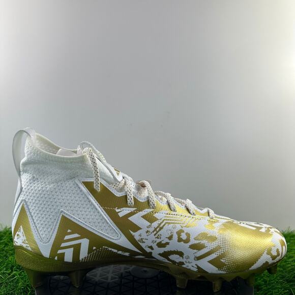 Adidas Freak 23 7v7 SMU Men Size 12.5 White Gold Football Cleats HP2442 NEW - Picture 4 of 8